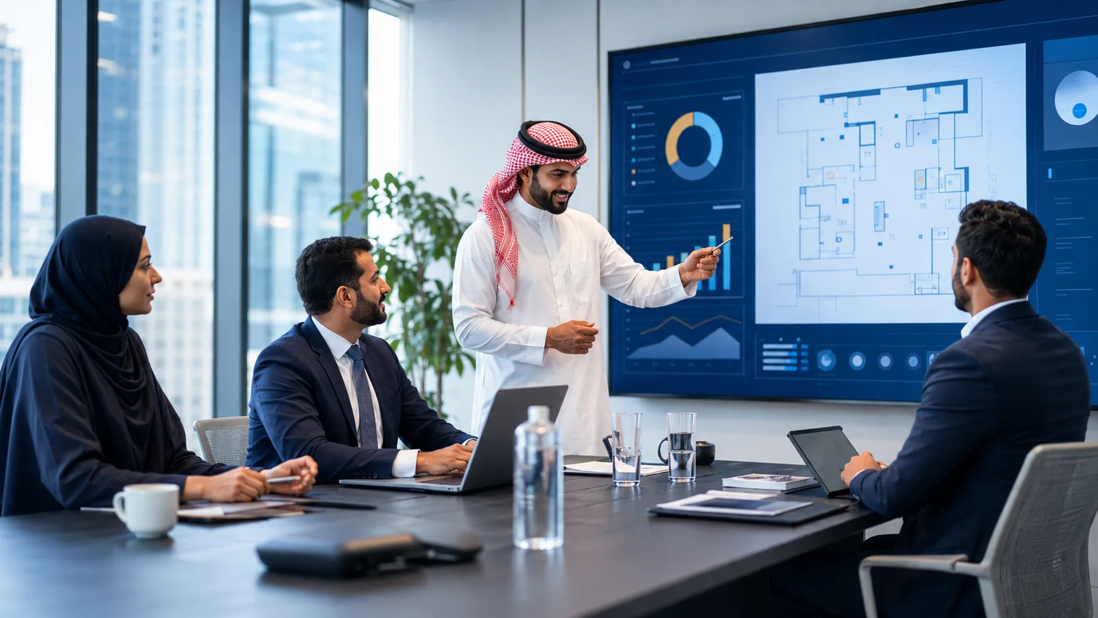 Elite Tech Solutions team of engineers collaborating in a meeting